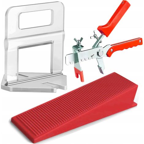 Set completo di 500 clip + 100 cunei da 3 mm + pinze (1/5)