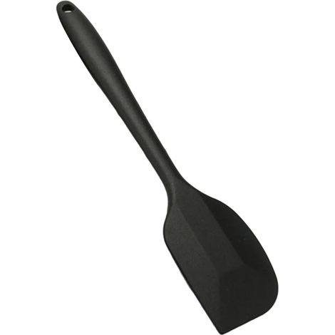 Espátula flexible de silicona para cocina doméstica - para pasteles, cremas, utensilios de cocina y repostería - negra (1/3)