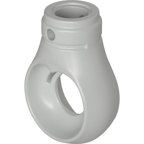BAUHELD Markisenöse Rund 12 mm Ral 7035 für Kugelhaken