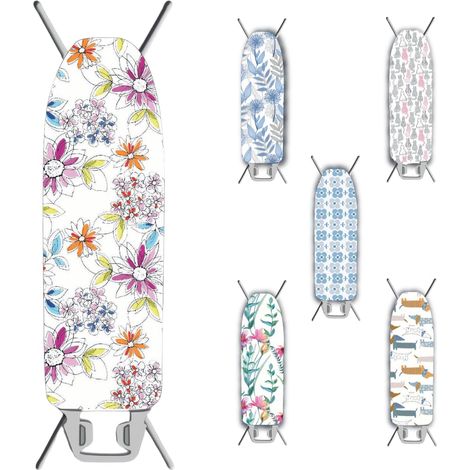 Housse de table à repasser avec élastique universelle pour planches à repasser jusqu'à 130-40 cm Tissu 100 % coton et molleton 100 % polyester Fabriqué en Italie Ivanna Light (1/3)