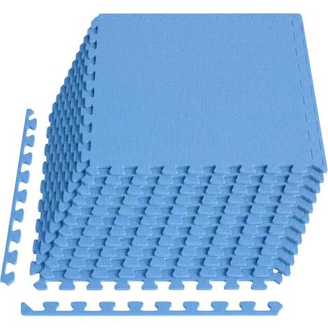 vidaXL Tappetino a Incastro 12 pz 4,32 m² in Schiuma EVA Blu