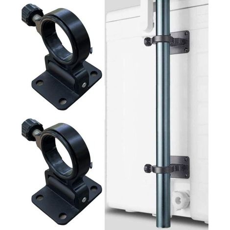 CSPARKV (3.5×1.5×1.5cm)Lot de 2 supports de parasol, de pêche, de balcon, balustrade, en aluminium, accessoires (1/3)