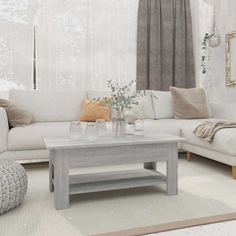 vidaXL Coffee Table Grey Sonoma 102x55x42 cm Engineered Wood (1/5)