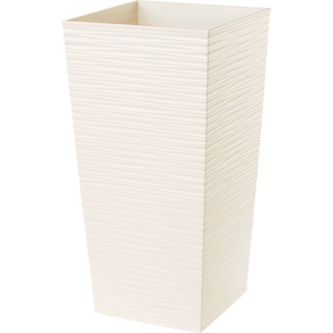 KADAX Blumentopf, Blumenkübel aus Kunststoff, Pflanzkübel, 19 cm, Creme