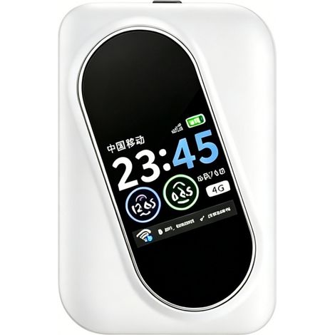 4G Portable WiFi Car MIFI Pocket Router with SIM Card Insertion H7 -- White -- Eurasian -- LCD Screen (1/2)