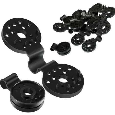 Clips de fixation en plastique pour toile d'ombrage, clips pour pare-soleil en plastique, filet d'ombrage, clips noirs pour serre, extérieur, jardin (1/5)