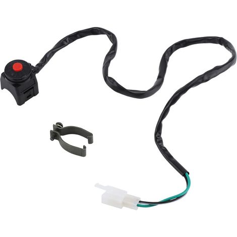 Interrupteur de Démarrage/Arrêt, Bouton de Commande de Klaxon de Guidon ON/OFF 7/8"de Moto Switch 22mm Contrôle du Klaxon (1/5)