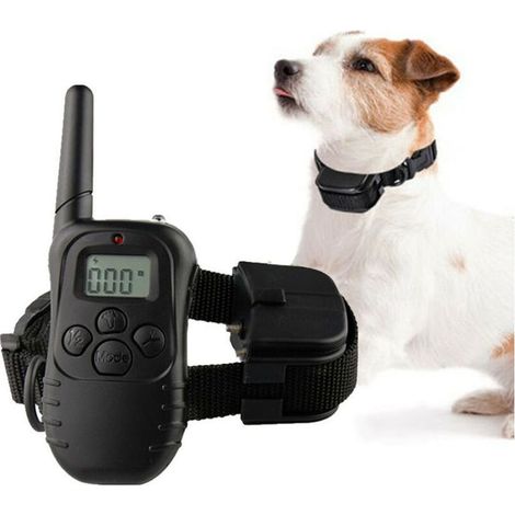 Collier de Dressage pour Chien - Collier Electrique pour Chien, avec Beep Vibra Choc Collier Dressage Chien étanche et Rechargeable 300 Mètre Collier Electrique pour Chien pour la Formation de Chien,M