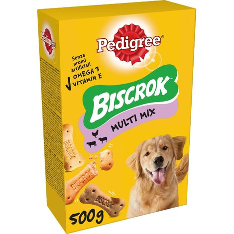 Pedigree Biscrok Multi Mix Snack per Cane, Confezione da 12 x 500 g