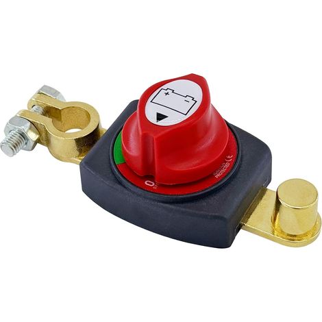 Top Post Battery Cut Off Switch 12-48V Battery Power Switch Main Switch Disconnector for Car Vehicle (Negative, On/Off) (1/5)