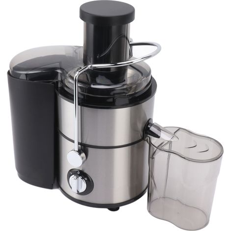 Extracteur de jus électrique 500 W, grande ouverture, entièrement automatique, 2 vitesses, acier inoxydable, broyeur à mastication, pour la cuisine, prise UE 220 V, argent (1/5)