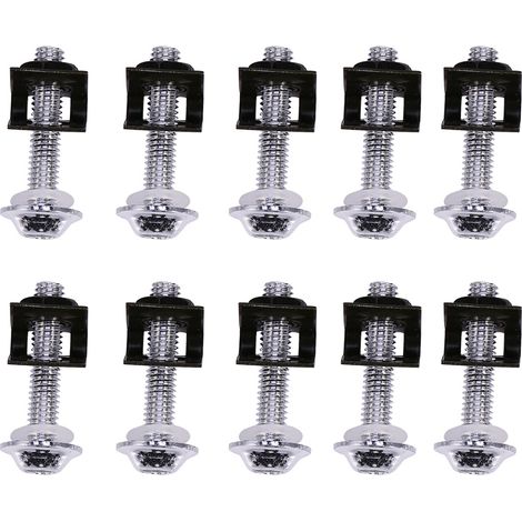 10 Vis de carénage moto M6 6 mm en aluminium billette, clips de fixation rapide à pointe (1/5)