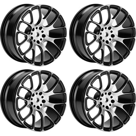 Jantes de moyeu de roue en alliage d'aluminium 52 mm pour voiture RC Tamiya TT-01 1/10, noires (1/5)