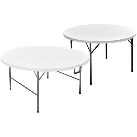 TAVOLO TONDO PIEGHEVOLE 'PARTY' Ø cm 120 x h. 74 - colore bianco