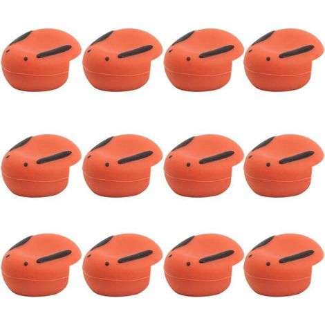 12 Protections d'angle en forme de lapin pour meubles, sécurité enfant, coins arrondis orange (1/5)