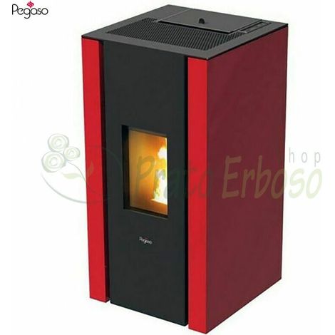 Elane - Stufa a pellet da 8.5 Kw rossa
