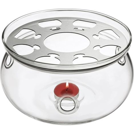 Carafe en verre 13 cm, pichet en cristal transparent, récipient à eau de 13 centimètres de diamètre, verrerie de table élégante, contenant à boisson en verre, 1 pièce. (1/4)