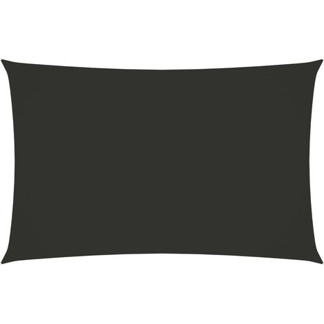 Voile toile d'ombrage parasol tissu oxford rectangulaire 3 x 6 m anthracite