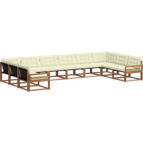 Outdoor Sofa Set 10 pcs Natural and Cream vidaXL (1/5)