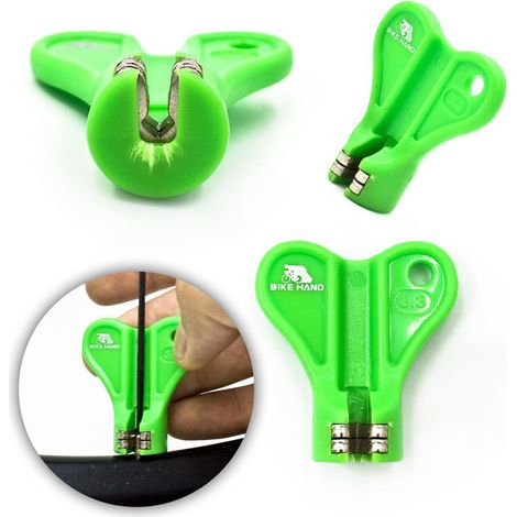Llave de centrado de rueda Bike Hand YC-1R-2, 3,3 mm, verde