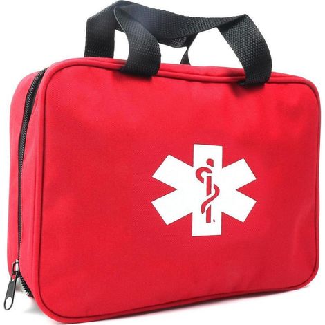 Leere Erste-Hilfe-Tasche Rot, Notfalltasche Medizin Aufbewahrung, Kompakt & Tragbar