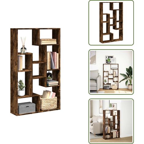The Living Store Bücherregal Räuchereiche 72x20x120,5 cm Holzwerkstoff - Bücherregal Räuchereiche (1/5)