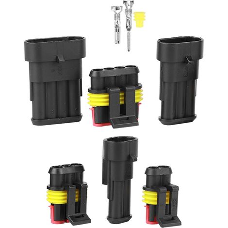 15 Kits Connecteurs Étanches Auto Série 1.5 Bornes Prise Adaptateur Résistant à l'Eau (1/5)