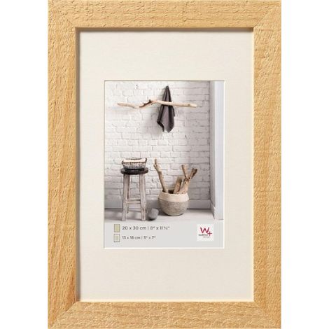 cadre photo design naturel 10 x 15 cm avec passe-partout, cadre en bois HO015H (1/5)