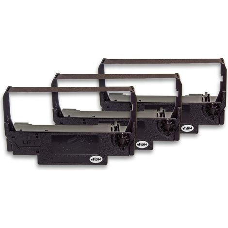 vhbw 3x Ribbon Cartridge compatible with Orient BTP-M280, BTP-M270, BTP-M300 Dot Matrix, Receipt Printer - Black Ink Ribbon