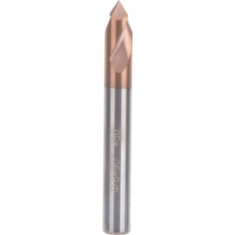 Titan-silikonbeschichteter Positionierbohrer, Härte 55 HRC, für rotierende Fräsmaschinen, D5 x 50, 2T, 90° (1/5)