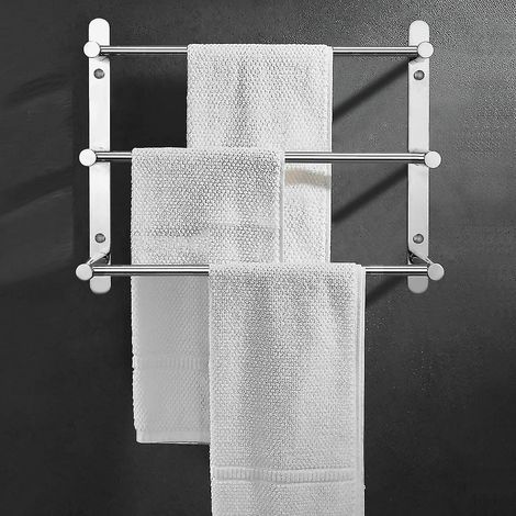 Verchromter 3-stufiger Handtuchhalter aus Edelstahl, 40 cm - (1/5)