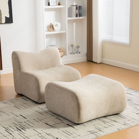 Modulares Sofa aus Chenille in Khaki 37.5 x 34.5 x 90.5 cm HOMAIRE (1/5)