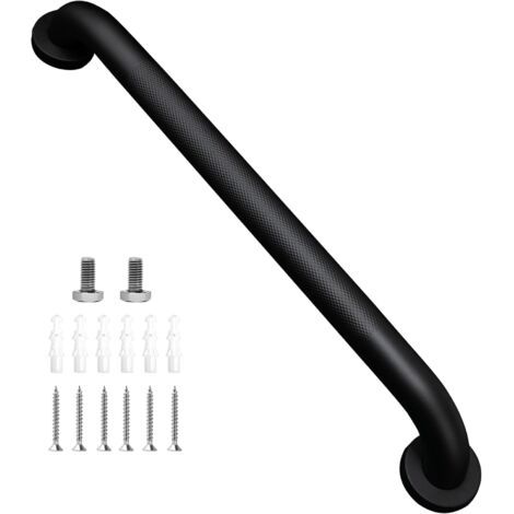 Rampe de salle de bain en acier inoxydable 304, convient pour baignoire et escalier, noir mat, 50 cm