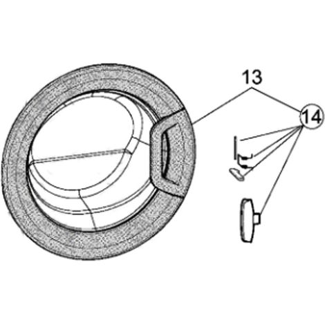 Ersatzteil - Komplettes Bullauge Original -  - ARISTON HOTPOINT