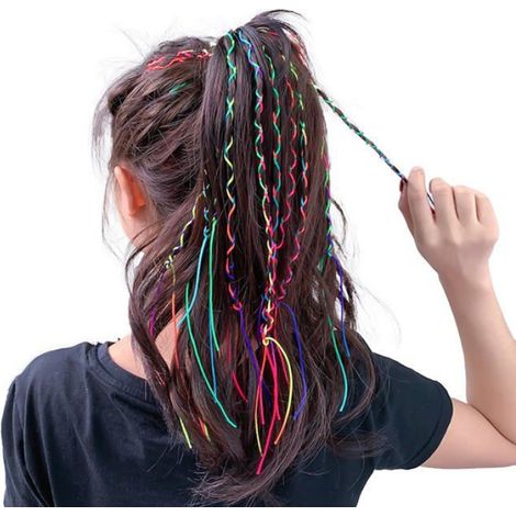 Extensions cheveux tresses colorées - 70 pièces,meches rajout dégradée - Convient pour femmes, filles, parti, cosplay, Étiquette
