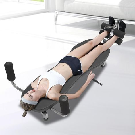 Étirement du dos, multifonctionnel Back Stretch Traction Inversions Table Mal de dos Traction de la colonne cervicale, réglable, capacité de poids de 330,7 lbs