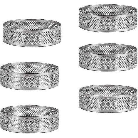 Tortenring, kreisförmiger poröser Tortenbodenturm, Kuchenform, Backwerkzeuge, hitzebeständig, perforiert, ca (1/5)
