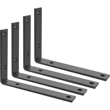 4 Pièces Équerre Support Métal 5MM, Charge Lourde 50KG, Fixation Flottante 90°, Pour Salon Cuisine Chambre (1/5)