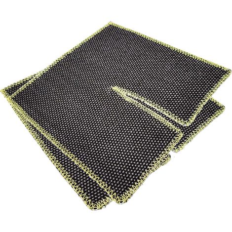 Lot de 2 tapis de soudage pour plombiers - Tapis de brasage - Design enveloppant autour du tuyau pour isolation thermique - Ignifuge - Protection de soudage - 25 x 25 cm chacun (1/4)