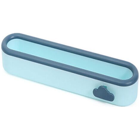 1Pc Wall Mounted Shoe Rack Towel Holder No Drilling Bedroom Bathroom Shoe Cabinet Replacement(Light Blue) (1/5)