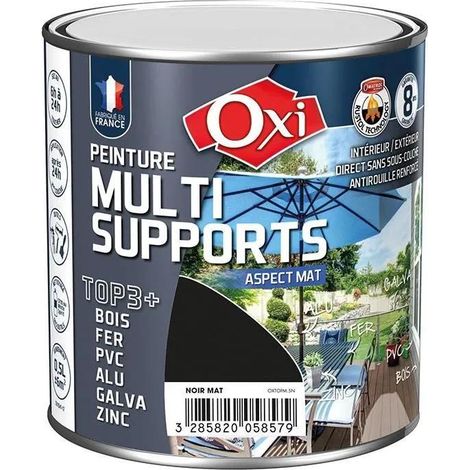 Oxi TOP3+ pittura multi-supporto opaca nera 0,5L