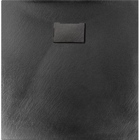 Duschtasse Bernstein GT-Serie SMC rechteckig Schwarz 80x80cm mit Ablauf Typ B