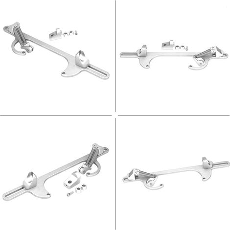 Support de câble d'accélérateur en aluminium (argenté) pour carburateurs Holley séries 4150 et 4160 (1/5)