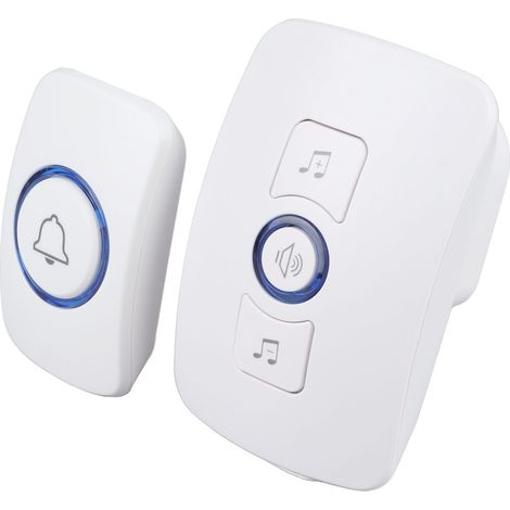 Sonnette sans fil 100 V à 220 V, 32 chansons, sonnette musicale intelligente haute sensibilité pour hôtels, restaurants et maisons (1/5)