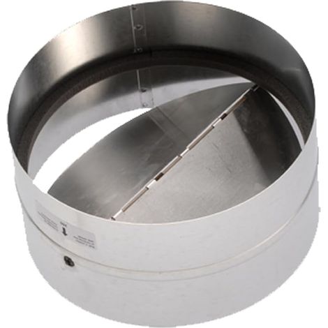 Check Valve 100 125 150 mm - Galvanized Steel, Rubber Seal - for Cooker Hood, Extractor, Dryer, VMC (1/2)