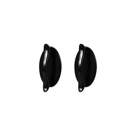 2 pièce Poignée de porte en plastique ABS pour placard - Sans perçage - Poignée de porte coulissante - Poignée de tiroir (noir)