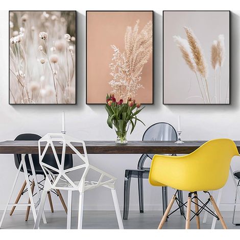 CCYKXALot de 3 posters - Style bohème - Plante esthétique - Art abstrait moderne - Tableau mural - Décoration bohème - Poster - 11,20 x 30 cm - 3 pièces (1/5)