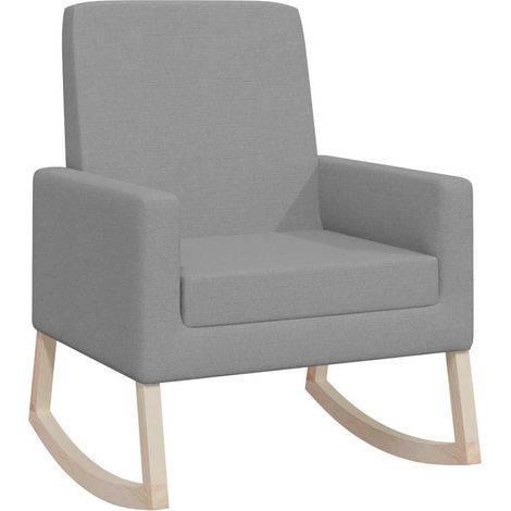 Maison Exclusive - Silla mecedora de tela gris claro (1/5)
