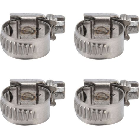 30 colliers de serrage à vis sans fin, style allemand, inox 304, pour tuyaux et tubes, diamètre 8-16 mm (1/5)