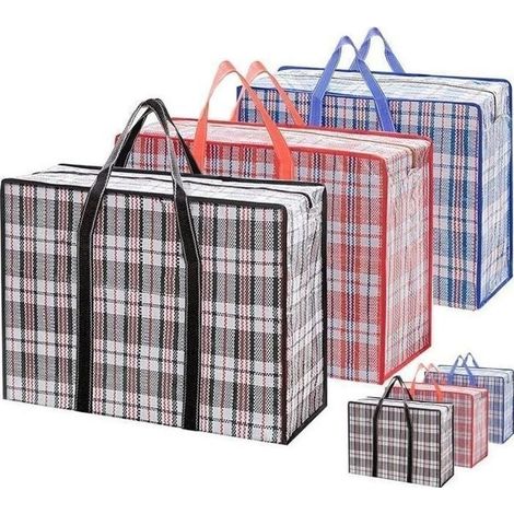 6 Extra Large Basket has Laundry, Bag of Storage Reusable, Large Bag Cabas Multi-usages to Closure Zippee, Bag of moving (1/4)